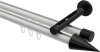 10213746-XX3229 Innenlauf Gardinenstange Aluminium / Metall 20 mm Ø 2-läufig SITENO - Savio Weiß / Schwarz