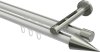 10213746-XX3239 Innenlauf Gardinenstange Aluminium / Metall 20 mm Ø 2-läufig SITENO - Savio Weiß / Edelstahl-Optik