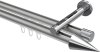 10213746-103312 Innenlauf Gardinenstange Aluminium / Metall 20 mm Ø 2-läufig SITENO - Savio Silbergrau / Chrom