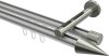 10213746-XX3339 Innenlauf Gardinenstange Aluminium / Metall 20 mm Ø 2-läufig SITENO - Savio Silbergrau / Edelstahl-Optik