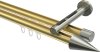 10213746-XX3839 Innenlauf Gardinenstange Messing-Optik / Edelstahl-Optik 20 mm Ø 2-läufig SITENO - Savio