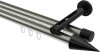 10213746-XX3929 Innenlauf Gardinenstange Aluminium / Metall 20 mm Ø 2-läufig SITENO - Savio Edelstahl-Optik / Schwarz