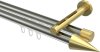 10213746-XX3938 Innenlauf Gardinenstange Edelstahl-Optik / Messing-Optik 20 mm Ø 2-läufig SITENO - Savio
