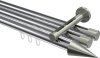 10213747-XX1239 Innenlauf Gardinenstange Aluminium / Metall 20 mm Ø 3-läufig SITENO - Savio Chrom / Edelstahl-Optik