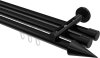 10213747-XX29 Innenlauf Gardinenstange Aluminium / Metall 20 mm Ø 3-läufig SITENO - Savio Schwarz