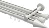10213747-XX32 Innenlauf Gardinenstange Aluminium / Metall 20 mm Ø 3-läufig SITENO - Savio Weiß