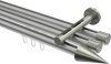 10213747-XX3339 Innenlauf Gardinenstange Aluminium / Metall 20 mm Ø 3-läufig SITENO - Savio Silbergrau / Edelstahl-Optik