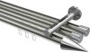 10213747-XX3912 Innenlauf Gardinenstange Aluminium / Metall 20 mm Ø 3-läufig SITENO - Savio Edelstahl-Optik / Chrom