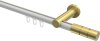 10213811-XX3238 Innenlauf Gardinenstange Aluminium / Metall 20 mm Ø PLATON - Elanto Weiß / Messing-Optik