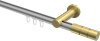 10213811-XX3338 Innenlauf Gardinenstange Aluminium / Metall 20 mm Ø PLATON - Elanto Silbergrau / Messing-Optik