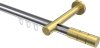 10213825-XX1238 Innenlauf Gardinenstange Aluminium / Metall 20 mm Ø PRESTIGE - Elanto Chrom / Messing-Optik
