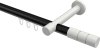 10213825-102932 Innenlauf Gardinenstange Aluminium / Metall 20 mm Ø PRESTIGE - Elanto Schwarz / Weiß
