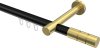 10213825-XX2938 Innenlauf Gardinenstange Aluminium / Metall 20 mm Ø PRESTIGE - Elanto Schwarz / Messing-Optik