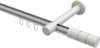 10213825-XX3332 Innenlauf Gardinenstange Aluminium / Metall 20 mm Ø PRESTIGE - Elanto Silbergrau / Weiß