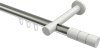 10213825-103932 Innenlauf Gardinenstange Aluminium / Metall 20 mm Ø PRESTIGE - Elanto Edelstahl-Optik / Weiß