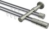 10213826-XX1239 Innenlauf Gardinenstange Aluminium / Metall 20 mm Ø 2-läufig PRESTIGE - Elanto Chrom / Edelstahl-Optik