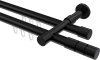 10213826-1029 Innenlauf Gardinenstange Aluminium / Metall 20 mm Ø 2-läufig PRESTIGE - Elanto Schwarz