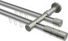 10213826-XX3339 Innenlauf Gardinenstange Aluminium / Metall 20 mm Ø 2-läufig PRESTIGE - Elanto Silbergrau / Edelstahl-Optik