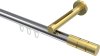 10213845-XX1238 Innenlauf Gardinenstange Aluminium / Metall 20 mm Ø SITENO - Elanto Chrom / Messing-Optik