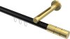 10213845-XX2938 Innenlauf Gardinenstange Aluminium / Metall 20 mm Ø SITENO - Elanto Schwarz / Messing-Optik