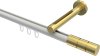 10213845-XX3238 Innenlauf Gardinenstange Aluminium / Metall 20 mm Ø SITENO - Elanto Weiß / Messing-Optik