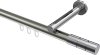 10213845-XX3912 Innenlauf Gardinenstange Aluminium / Metall 20 mm Ø SITENO - Elanto Edelstahl-Optik / Chrom