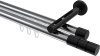 10213846-XX1229 Innenlauf Gardinenstange Aluminium / Metall 20 mm Ø 2-läufig SITENO - Elanto Chrom / Schwarz