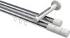 10213846-XX1232 Innenlauf Gardinenstange Aluminium / Metall 20 mm Ø 2-läufig SITENO - Elanto Chrom / Weiß