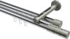 10213846-XX1239 Innenlauf Gardinenstange Aluminium / Metall 20 mm Ø 2-läufig SITENO - Elanto Chrom / Edelstahl-Optik