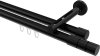 10213846-XX29 Innenlauf Gardinenstange Aluminium / Metall 20 mm Ø 2-läufig SITENO - Elanto Schwarz