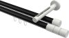 10213846-102932 Innenlauf Gardinenstange Aluminium / Metall 20 mm Ø 2-läufig SITENO - Elanto Schwarz / Weiß
