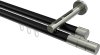 10213846-XX2939 Innenlauf Gardinenstange Aluminium / Metall 20 mm Ø 2-läufig SITENO - Elanto Schwarz / Edelstahl-Optik
