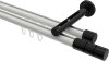 10213846-XX3229 Innenlauf Gardinenstange Aluminium / Metall 20 mm Ø 2-läufig SITENO - Elanto Weiß / Schwarz