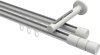 10213846-XX3332 Innenlauf Gardinenstange Aluminium / Metall 20 mm Ø 2-läufig SITENO - Elanto Silbergrau / Weiß
