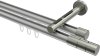 10213846-XX3339 Innenlauf Gardinenstange Aluminium / Metall 20 mm Ø 2-läufig SITENO - Elanto Silbergrau / Edelstahl-Optik
