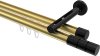 10213846-XX3829 Innenlauf Gardinenstange Aluminium / Metall 20 mm Ø 2-läufig SITENO - Elanto Messing-Optik / Schwarz