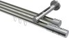 10213846-XX3912 Innenlauf Gardinenstange Aluminium / Metall 20 mm Ø 2-läufig SITENO - Elanto Edelstahl-Optik / Chrom