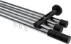 10213847-XX1229 Innenlauf Gardinenstange Aluminium / Metall 20 mm Ø 3-läufig SITENO - Elanto Chrom / Schwarz