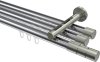 10213847-XX1239 Innenlauf Gardinenstange Aluminium / Metall 20 mm Ø 3-läufig SITENO - Elanto Chrom / Edelstahl-Optik