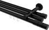 10213847-XX29 Innenlauf Gardinenstange Aluminium / Metall 20 mm Ø 3-läufig SITENO - Elanto Schwarz