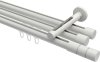 10213847-XX32 Innenlauf Gardinenstange Aluminium / Metall 20 mm Ø 3-läufig SITENO - Elanto Weiß
