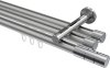 10213847-103312 Innenlauf Gardinenstange Aluminium / Metall 20 mm Ø 3-läufig SITENO - Elanto Silbergrau / Chrom