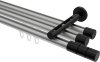 10213847-XX3329 Innenlauf Gardinenstange Aluminium / Metall 20 mm Ø 3-läufig SITENO - Elanto Silbergrau / Schwarz