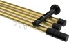 10213847-XX3829 Innenlauf Gardinenstange Aluminium / Metall 20 mm Ø 3-läufig SITENO - Elanto Messing-Optik / Schwarz
