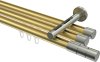 10213847-XX3839 Innenlauf Gardinenstange Messing-Optik / Edelstahl-Optik 20 mm Ø 3-läufig SITENO - Elanto