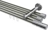 10213847-XX3912 Innenlauf Gardinenstange Aluminium / Metall 20 mm Ø 3-läufig SITENO - Elanto Edelstahl-Optik / Chrom