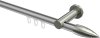 10213911-XX3339 Innenlauf Gardinenstange Aluminium / Metall 20 mm Ø PLATON - Samanto Silbergrau / Edelstahl-Optik