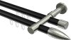 10213926-102939 Innenlauf Gardinenstange Aluminium / Metall 20 mm Ø 2-läufig PRESTIGE - Samanto Schwarz / Edelstahl-Optik