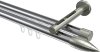 10213946-XX1239 Innenlauf Gardinenstange Aluminium / Metall 20 mm Ø 2-läufig SITENO - Samanto Chrom / Edelstahl-Optik
