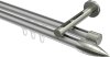 10213946-XX3339 Innenlauf Gardinenstange Aluminium / Metall 20 mm Ø 2-läufig SITENO - Samanto Silbergrau / Edelstahl-Optik